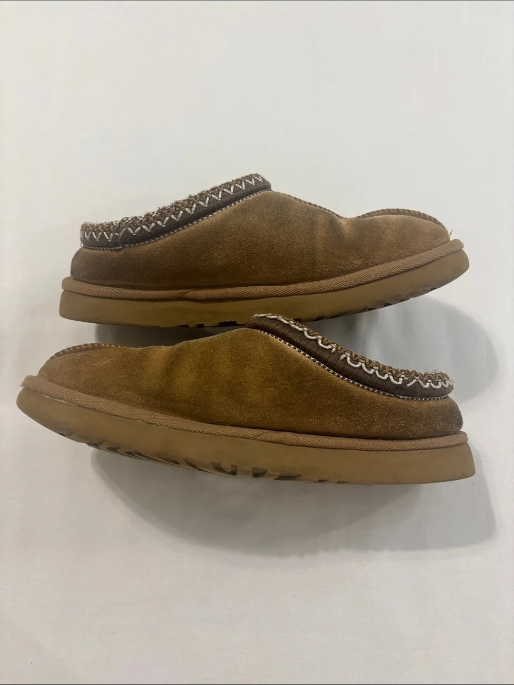 UGG Kids Chestnut Suede Shearling Clog Slippers